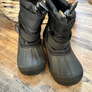 Cozy Black Kids Snow Boots